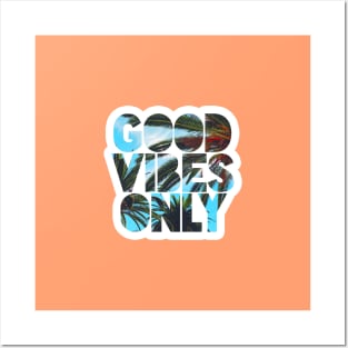 Good vibes only - coral Posters and Art